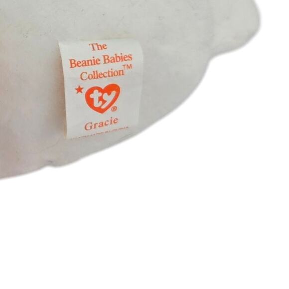 Ty Vintage Gracie Swan Beanie Baby Babies Retired PVC Stuffed Animal Plush 7" - Picture 7 of 7